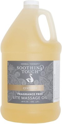 Soothing Touch Fragrance Free Lite Massage Oil - Non Greasy - Easy Wash