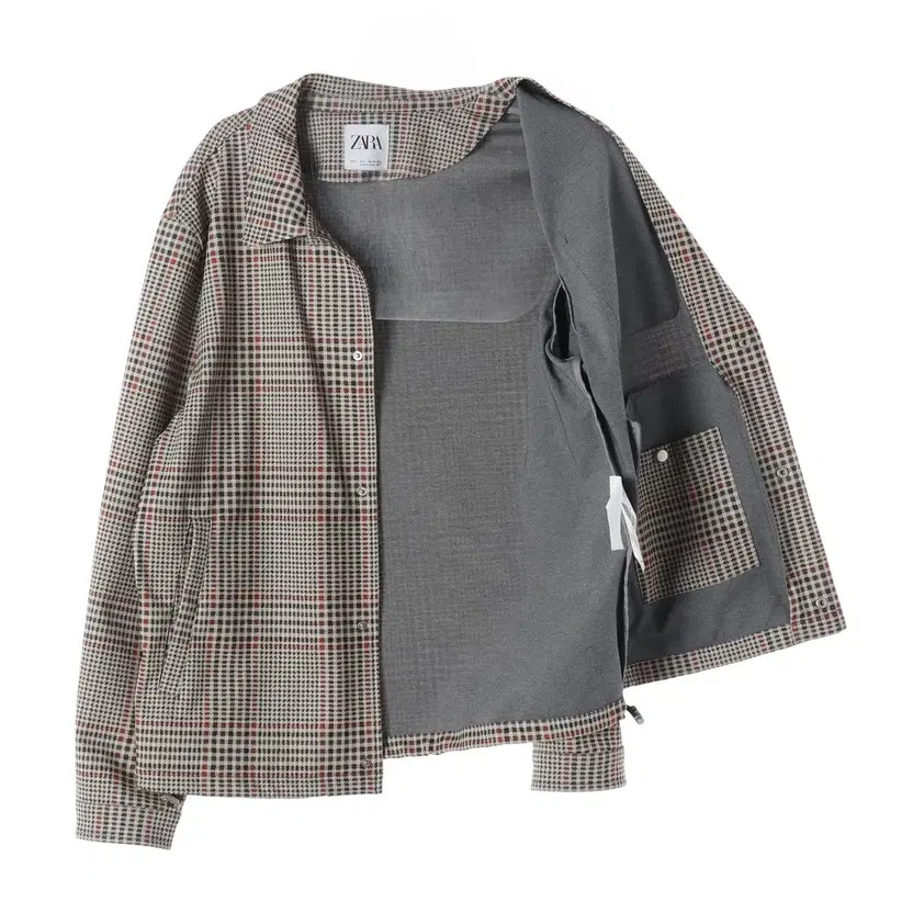 Zara Checked Pattern Snap Button Blouson Jacket - image 2