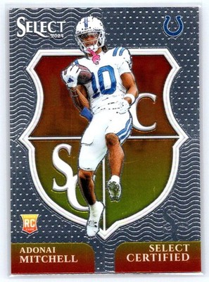 2024 Panini Select - Select Certified Rookies Adonai Mitchell #18 (RC) Colts 
