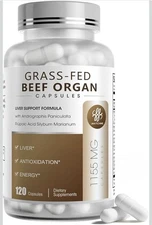 iMATCHME Grass-Fed Beef Organ Complex Liver Support Supplement 120 Caps Energy