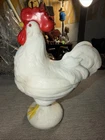 Vintage 9” Rooster Milk Glass Candy Dish  Westmoreland Kitchen Decor