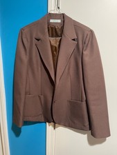 Vintage Prestige Brown Blazer Women's Suit Jacket Size 14 USA