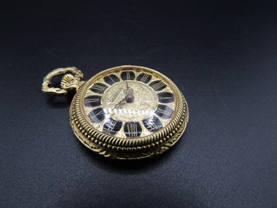 Vintage Rare Gubelin 20 Microns GF Roman Numeral Swiss Made Pendant Pocket Watch