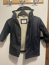 Zara Toddler Boy Rain Jacket Age 18-24 Months In Navy Blue Great Condition