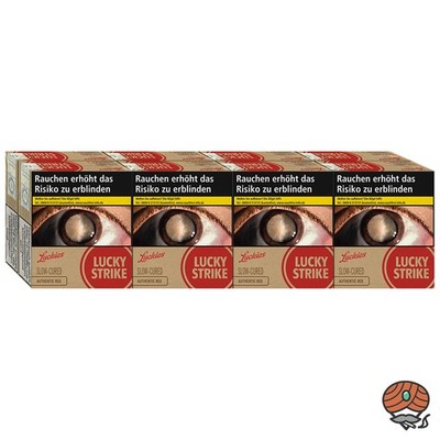 Lucky Strike Authentic Red/Rot XTRA Box 1 Stange Zigaretten 8x 34 Stück