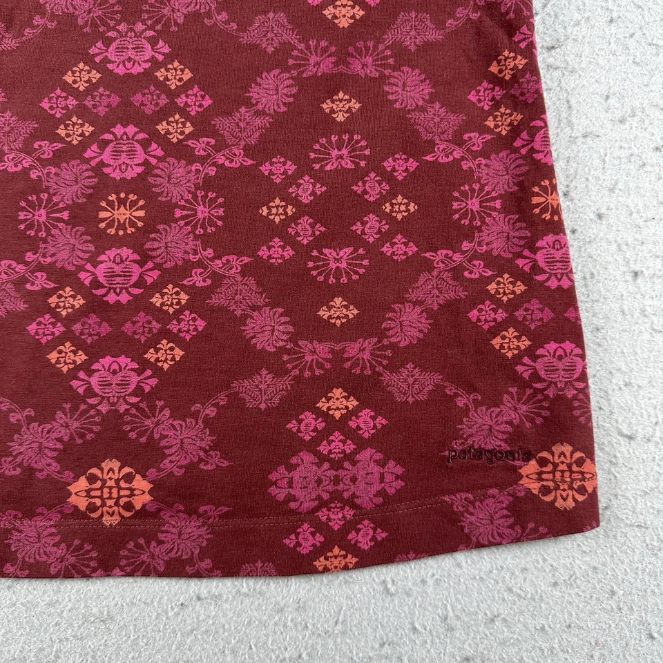 Camiseta sin mangas Patagonia Hotline para mujer grande roja floral espalda deportiva sujetador de estante Foto 2 de 4