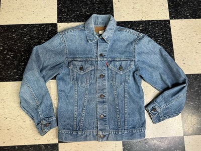 Vintage 70 Levis 70505-0217 Type 3 Small E Denim Jean Jacket Blue USA Sz 36