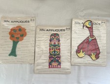 Vintage Appliqué Lot Talon Donahue Sew On Patches 1970s Mod Craft NOS