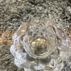 Clear Glass Flower Bubble Tea Light Candle Holder, Small Free Standing — photo 2