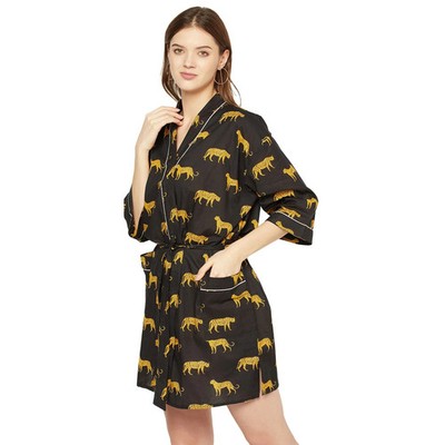 ''Frida's Delight'' - Kimono Cotton Dressing Gown