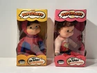 Vintage Amsco 70s Superbaby Plush Dolls - Spider-Man & Wonder Woman - NRFB NOS