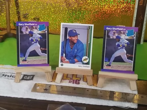 1989 Upper Deck Rookie Error SS Gary Sheffield #13 & 2- Donruss Rated Rookie #31