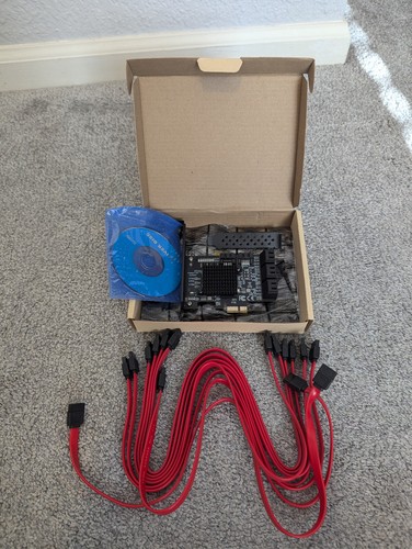 SATA Card 8 Port, Non Raid SATA Expansion Card for SATA III 6G Hard Drives - Afbeelding 2 van 3