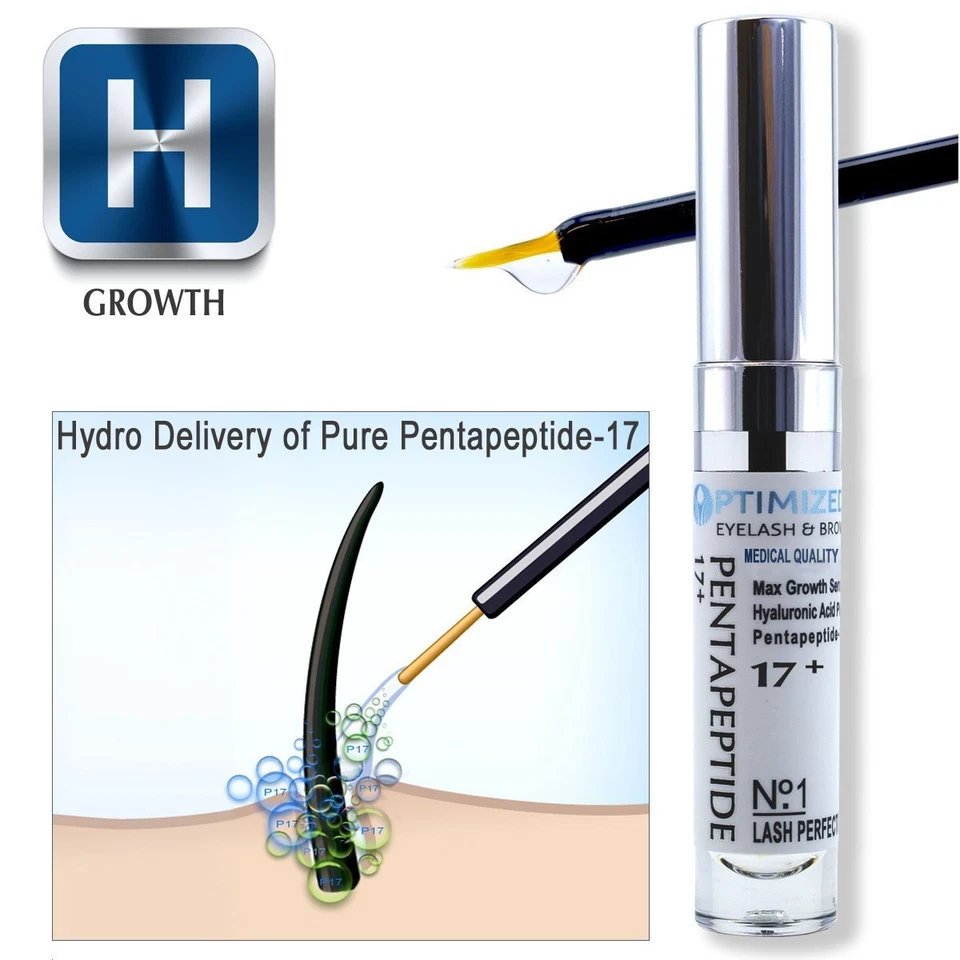 OPTIMIZED Eyelash and Eyebrow Growth Serum with Pentapeptide and Hyaluronic Acid - Image 3 of 4
