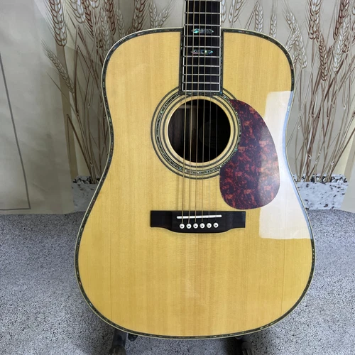 Free shipping Natural Acoustic guitar D45 6string Solid Spruce Top US warehouse