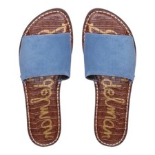 SAM EDELMAN GIO SLIDE IN DEMIN BLUE SIZE 6 1/2 - BRAND NEW