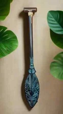 Tiki Bar Tribal Hawaiian Style Wooden Decorative Paddle Wall Plaque 39” x 6"