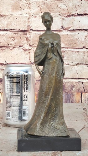 Bronze Sculpture Hand Made Statue Art Deco Signed Original Victorian Beauty Art - Picture 2 of 10