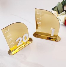 Acrylic Wedding Table Numbers,Semi-Arched Mirrored Acrylic Table Numbers for ...