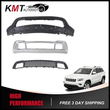 3pcs Fits 2014 2015 2016 Jeep Grand Cherokee Textured New Front Bumper Cover Kit