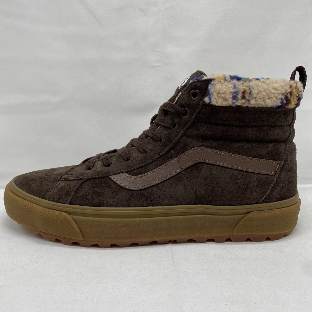 VANS Sk8 Hi MTE 1 Mens US Size 12 Brown Gum VN0A5HZYB7G Suede Faux Fur