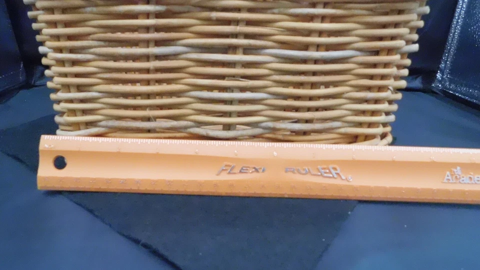 Vintage Wicker Silverware Napkin Basket Barbecue Picnic Large 12 w" x 12h" x 6" - Image 4 of 4