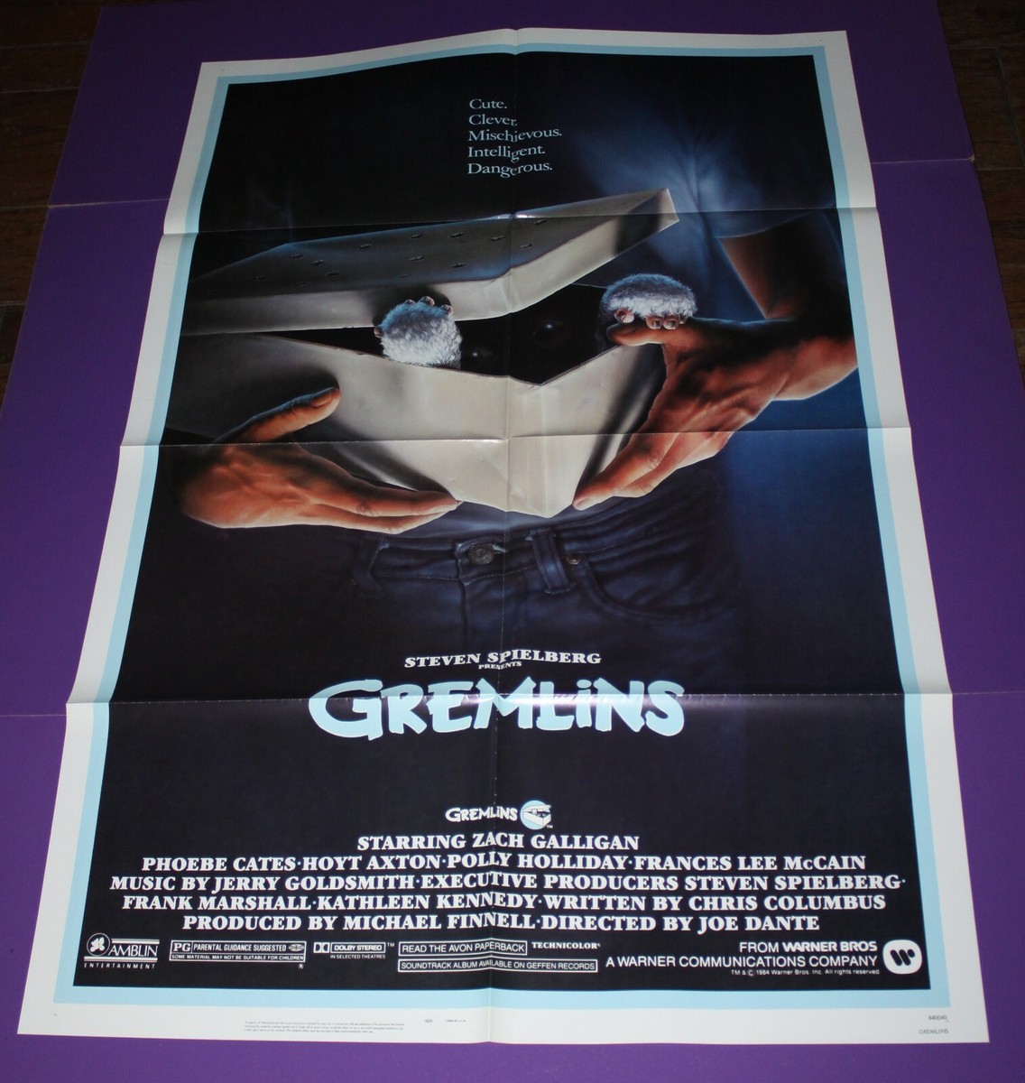 GREMLINS ORIGINAL ONE SHEET MOVIE POSTER 1984 | eBay