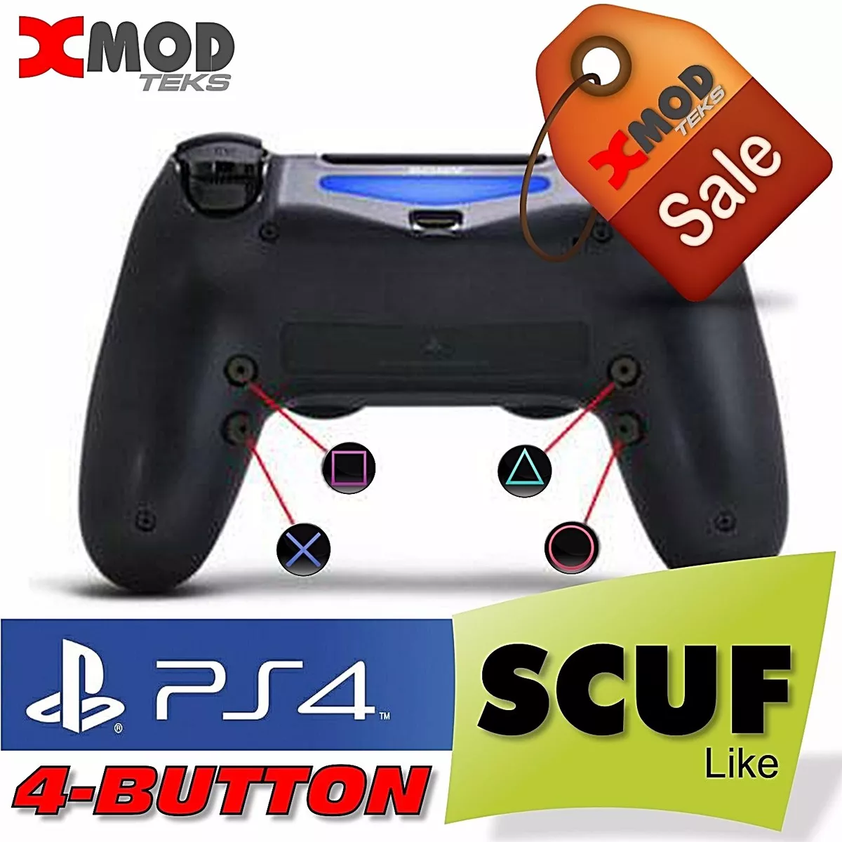 PS4 Modded SCUF Like, MOD PRO TOURNAMENT 4 BUTTONS REMAP, XMOD 635133936805 |