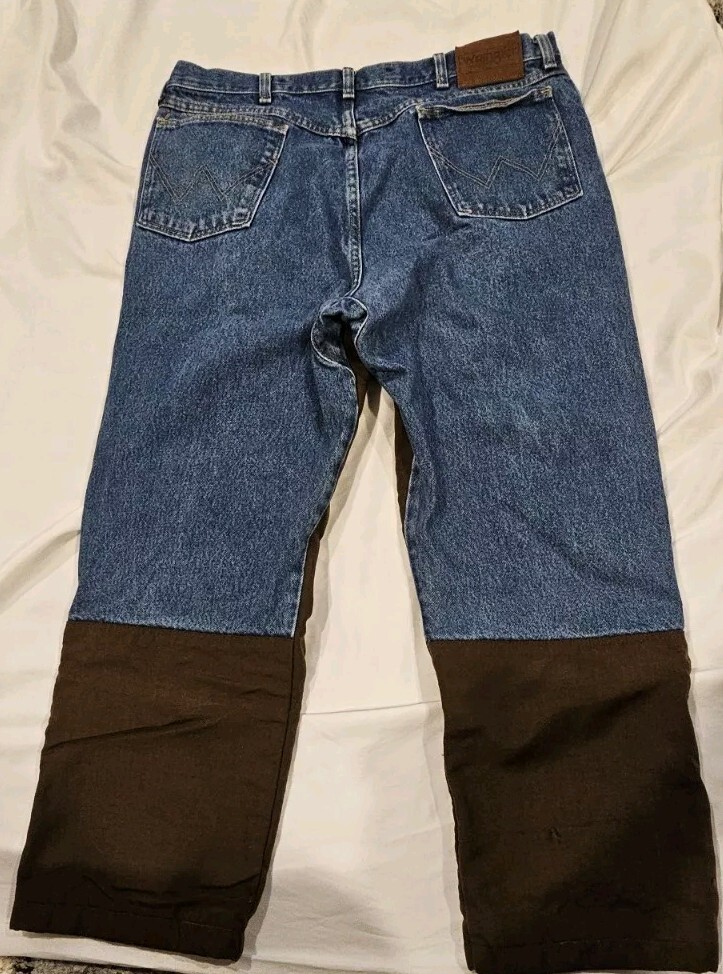 Wrangler Pro Gear Upland Canvas Brush Hunting Denim Blue Jeans Men