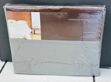 Hudson Park Collection FULL Flat Sheet 100 Cotton 600 ThreadCount GRAY New