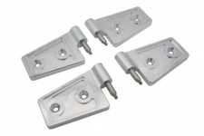 Royal Hooks Billet Aluminum Door Hinges Raw for Jeep Wrangler JK RHO-12012-RW