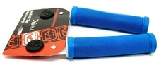 FREE AGENT SHROOM XL Flangeless BMX Bike Handlebar Grips Blue