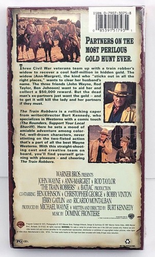 The Train Robbers 1997 VHS John Wayne, Ann Margret, Rod Taylor - Picture 2 of 9