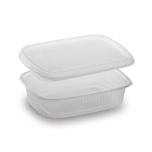 250 Stück Feinkostbecher mit Deckel, 200ml rechteckig Verpackungsbecher Salatbox - Bild 1 von 5