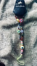 Multi Color Evil Eye Cell Phone Wrist Strap