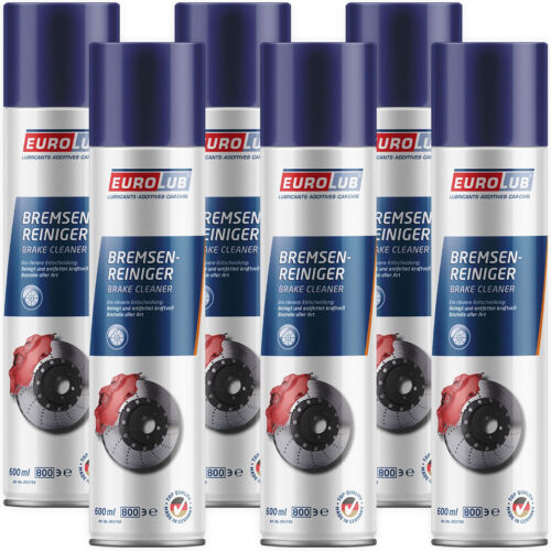 6 detergenti freni Eurolub 003799 bomboletta spray sgrassatore detergente pezzi 600 ml - Foto 1 di 2