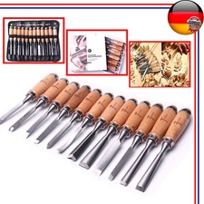 Schnitzwerkzeug Schnitzeisen Satz 12tlg Hohlbeitels Stecheisen Holzschnitt Set