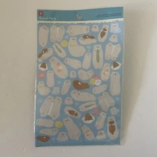 Daiso Japan Animal Party Stickers Sea Otters Kawaii