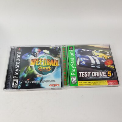 Test Drive 5 & SPEEDBALL 2100 PS1 PlayStation 1 - Complete CIB
