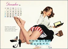 Esquire Girl December 1952 Pin Up Calendar Pix Vintage Poster Print Wall Art