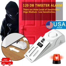 NEW 120DB Door Stop Alarm Portable Security Safety Tools for Hotel Home Office
