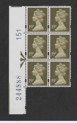 w21 GB HARRISON OFPP & OFNP + YELLOW BAND Warrant 19p CB - 151 MNH **++++