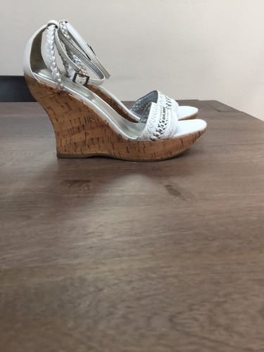 guess white platform sandals