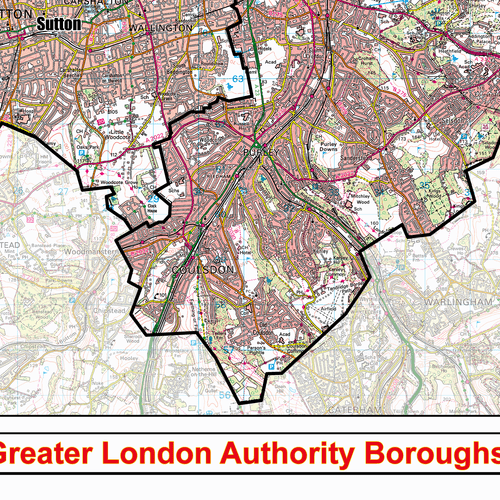 Greater London Authority Boroughs Map - London Boroughs Poster - Picture 3 of 6