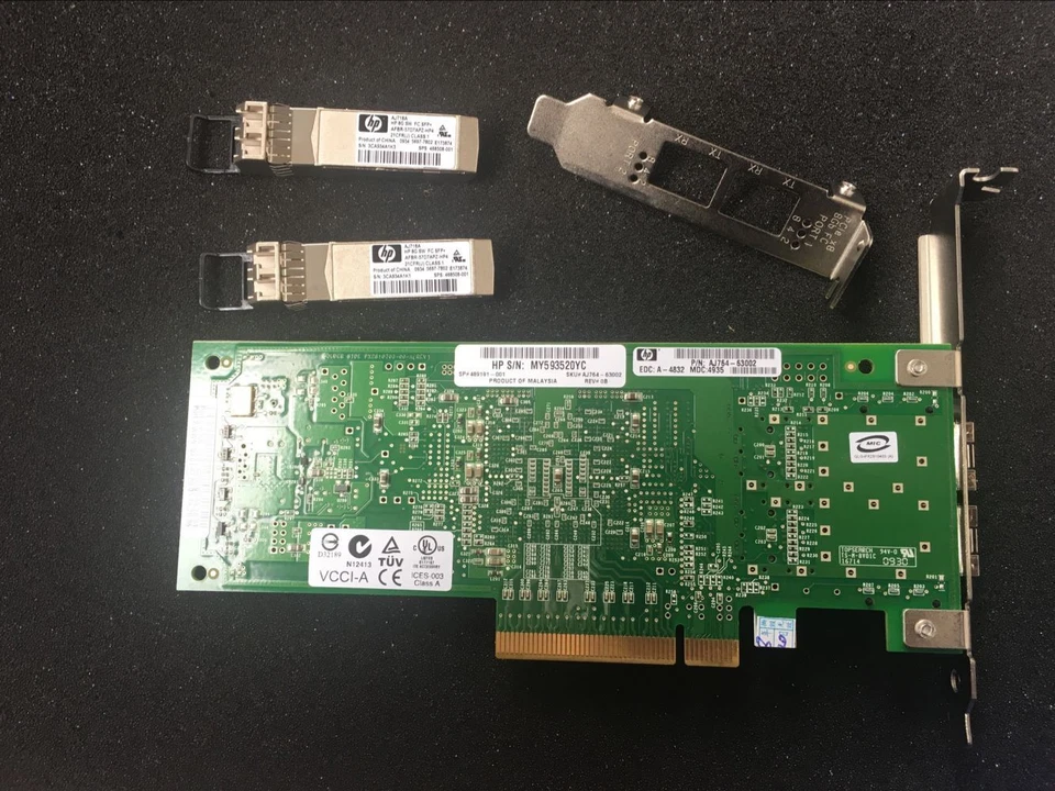 AJ764A HP STORAGEWORKS 82Q 8GB FC DUAL PORT PCIE HBA QLE2562-HP 489191-001 - Image 3 of 4