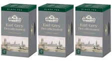 Pack of 3 - Ahmad Decaffeinated Earl Grey Black Tea 20ct - a total of 60 bags