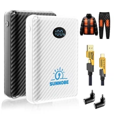 2 Pack 10000mAh Battery Pack Heated Vest for Most Heated Apparel, 7.4V/5V 100...