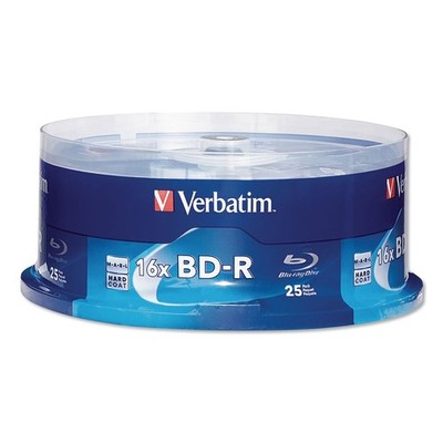 Verbatim 97457 25 GB 6X BD-R Blu-Ray Disc (25/Pack) New