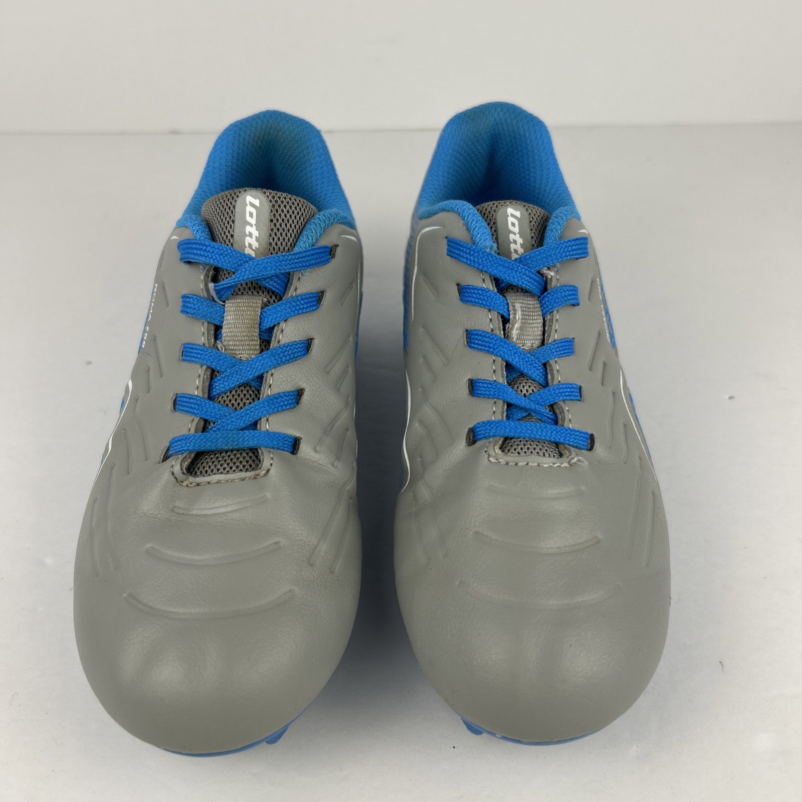 Lotto Roma 700 tacchetti calcio futbol bambino grigio blu giovani taglia 13k usati