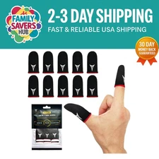 High Sensitivity, Breathable Gaming Finger Sleeves - 10 PCS for All Devices
